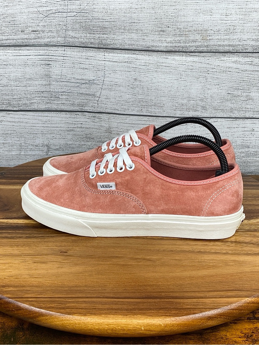 Vans Authentic Lace Up Heiq Eco Dry Pig Suede Terra Cotta Pink Shoe Size 9.5